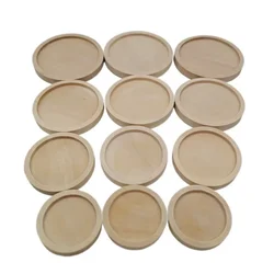 10pcs Wood Circles for Crafts, Unfinished Blank Wooden Rounds Slice Wooden Cutouts for DIY Crafts Christmas Decor