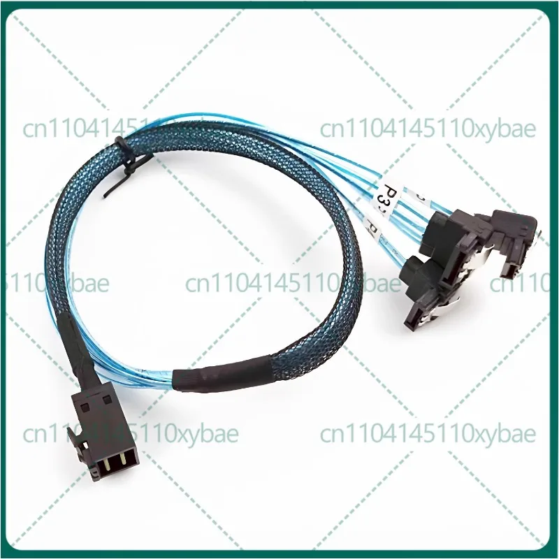 

New For 12G MINI SAS cable SFF-8643 to 4SATA high-speed HD array card-connected hard disk data cable 1m