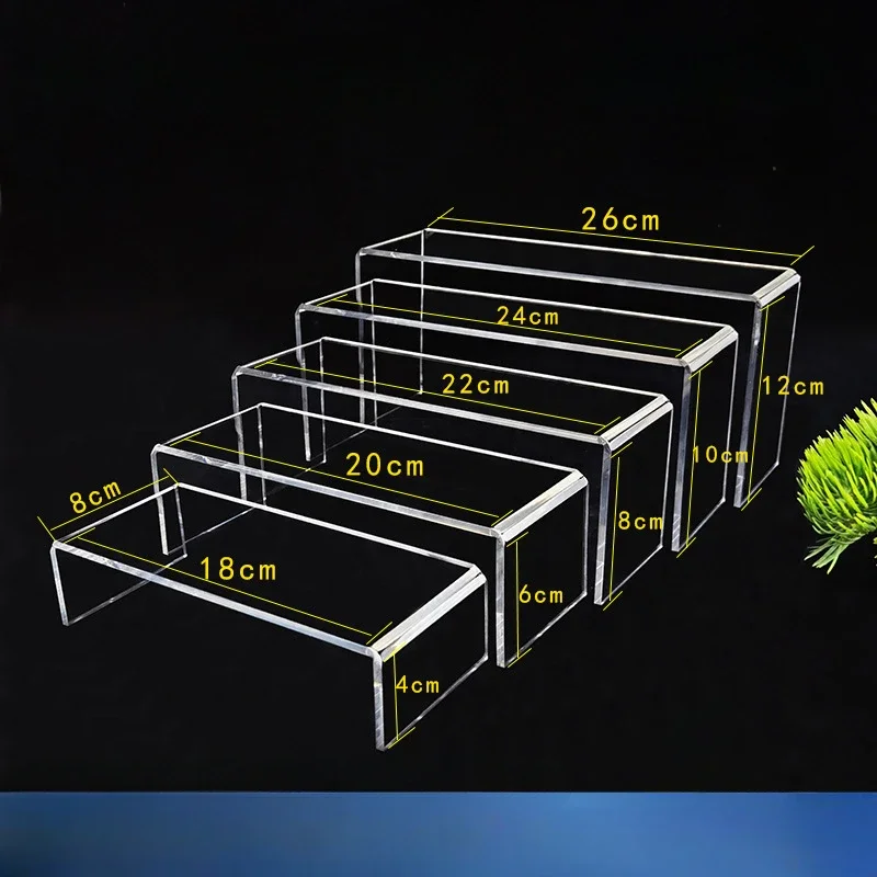 Acrylic Riser Clear Display Stand Cologne Organizer Acrylic Shelves For Figures Toys Cupcake Food Dessert Perfume Display Stand