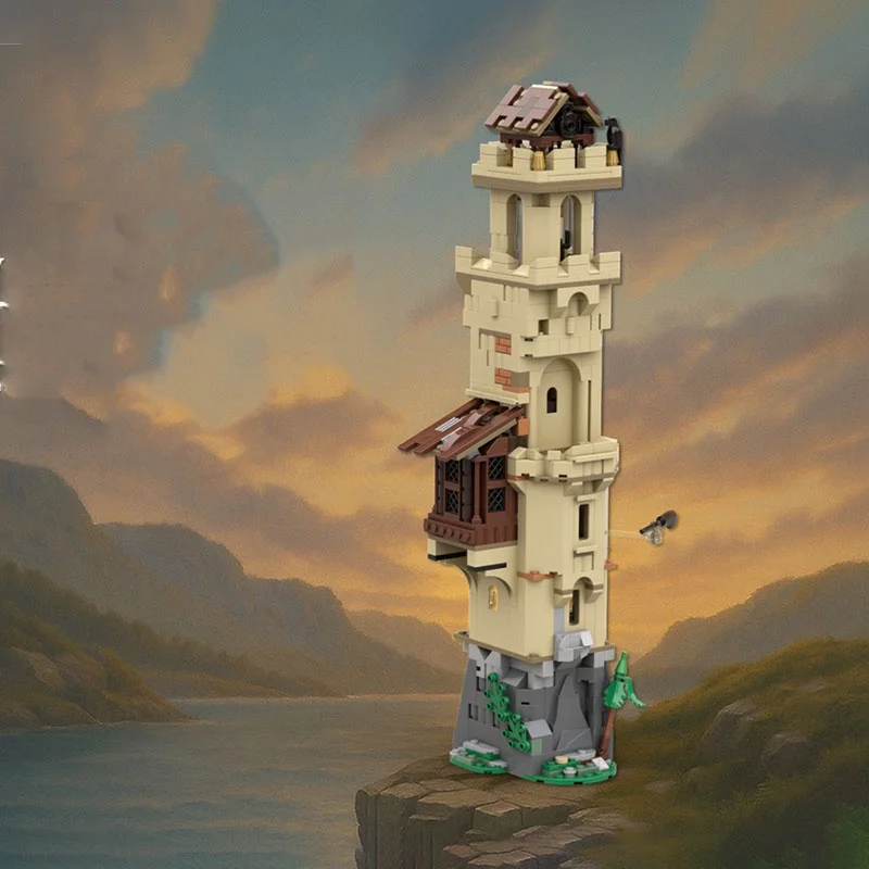 594 قطعة MOC Cliffside المنارة هاري نموذج اللبنات العمارة لتقوم بها بنفسك اللعب الإبداعية هدية الكريسماس فكرة للأطفال #4