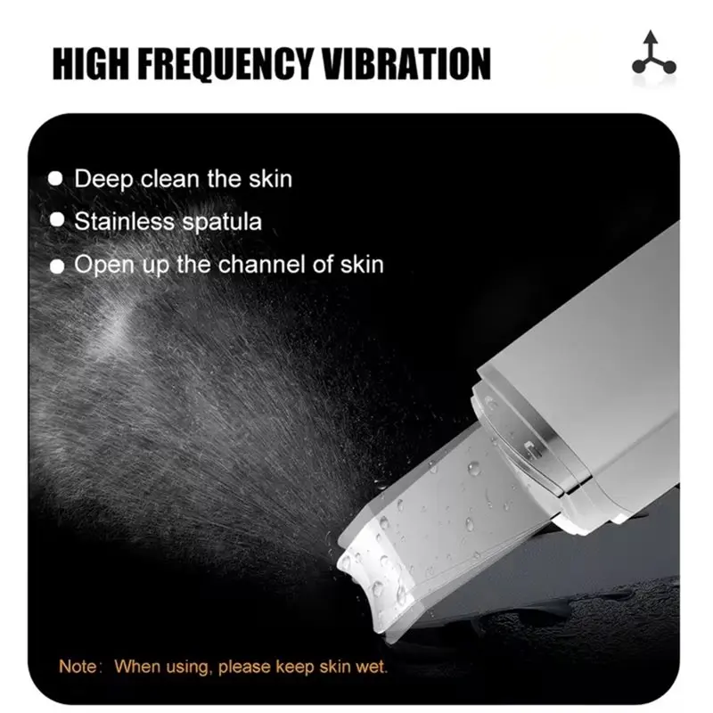 A84G-4-In-1 Electric Facial Cleansing Device Blackhead Extraction & Essence Infusion Pore Cleanser Deep Cleansing Scraper