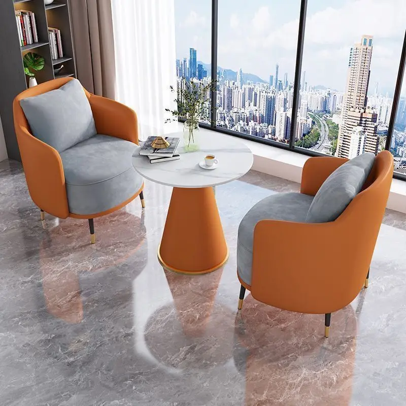 Business reception sofa coffee table combination hotel lobby light luxury leisure light luxury hotel rest area negotiation