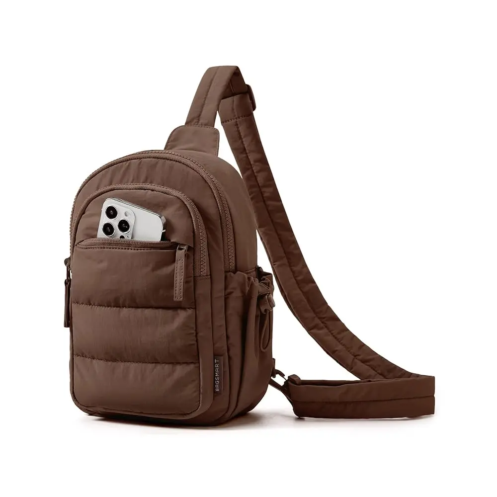 Small Sling Bag for Women, Puffer Crossbody Bag Purses Hobo Handbag Fanny Packs for Travel Hiking