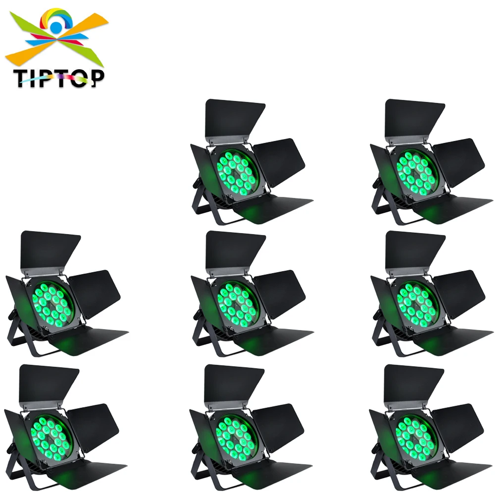 

Freeshipping 18x9W RGB 3IN1 Color Waterproof Led Par Light 3CH 7CH Dual DMX Channels 60 Degree Lens Wedding Party Celebration