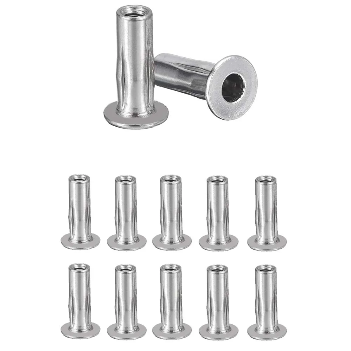 M5 Multi-Grip Rivet Nuts, 20Pcs Threaded Insert Nut 304 Stainless Steel Plus Nuts Construction Fasteners for Industrial