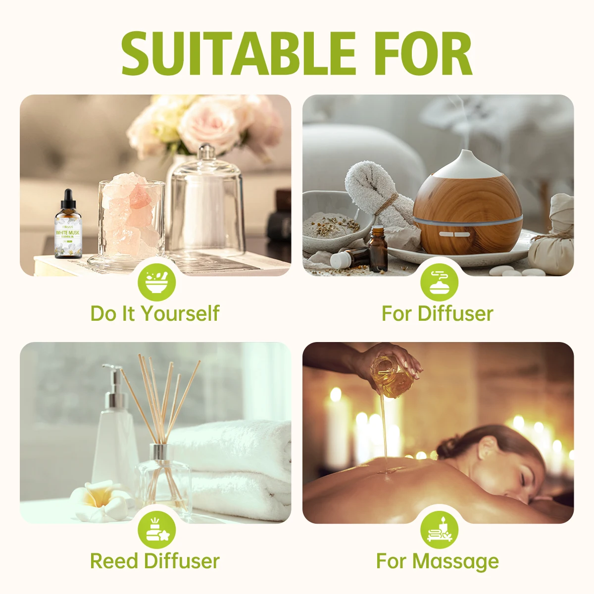 100ml-60ml-30ml MUSCIA BIANCA, - Musk White Oil recensione e prezzo
