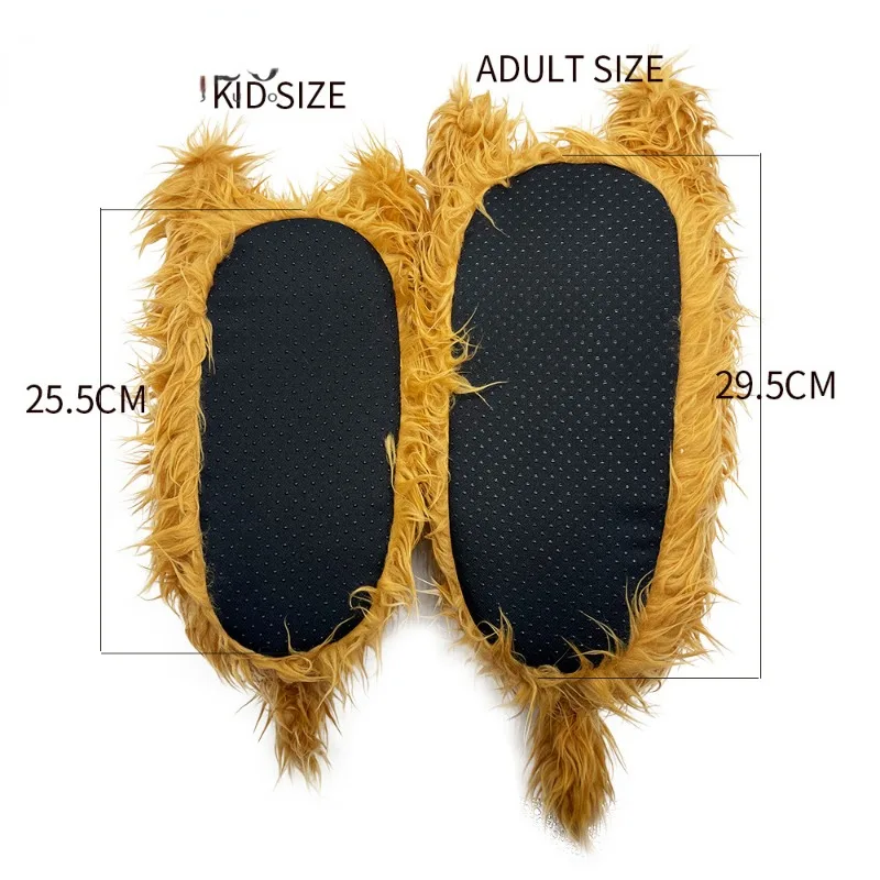 Pantofole invernali Highland Cow Fluffy Highland bovini peluche pantofola morbida calda casa Indoor Cute Cartoon Furry Slides for Women Men