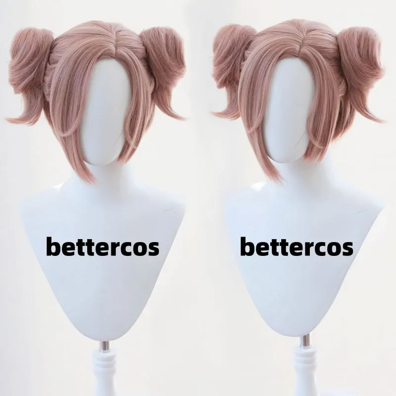 Komatsu Nana Peruca Cosplay Castanha Curta com Bolos, Cabelo Sintético Resistente ao Calor, Boné Anime, NANA