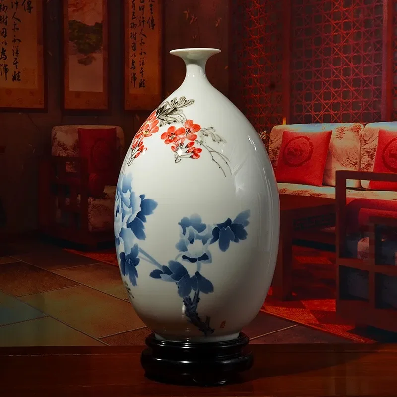 Home vase ornament Chinese classical living room study decoration housewarming gift