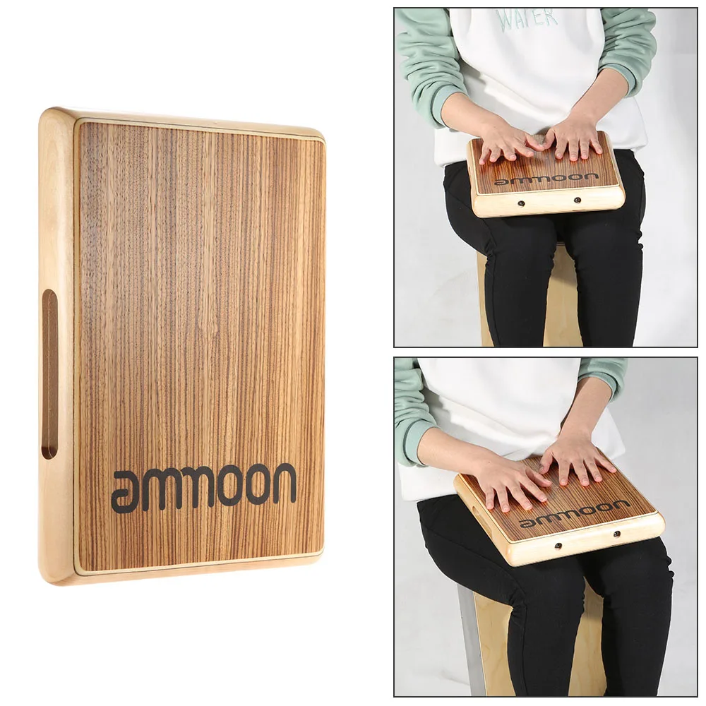Compact Travel Cajon Flat Hand Drum Persussion Instrument 31.5 * 24.5 * 4.5cm Percussion Drum