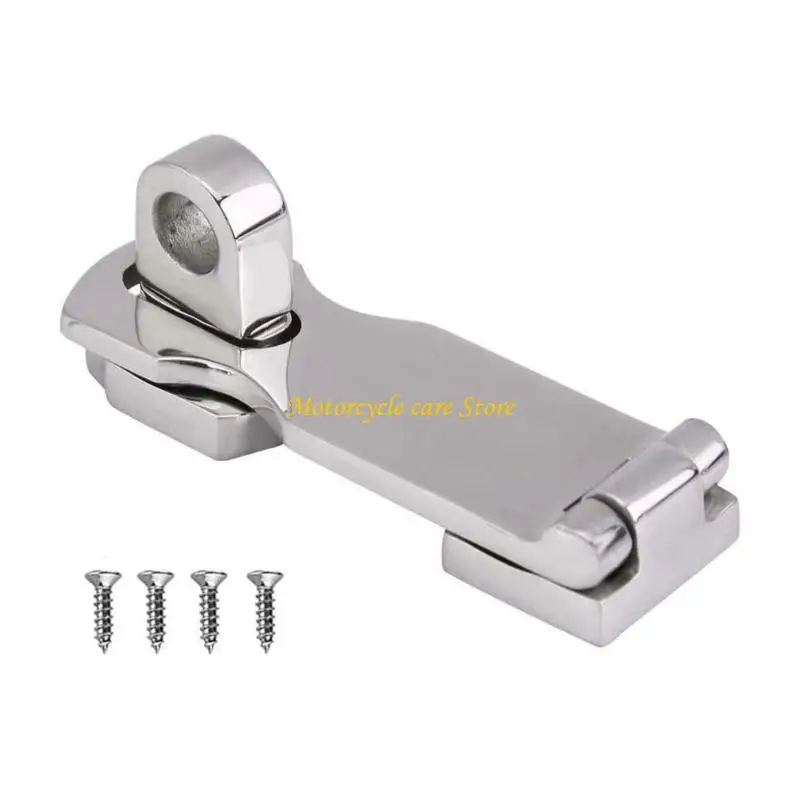 U75F Boat Door Closure Hasp Buckle Lock with Stainless Steel Metal Construction