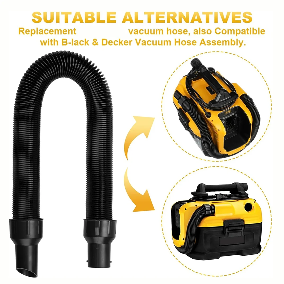 -BARU 5140128 -68 Rakitan Selang Pengganti untuk Dewalt Leaf Blower dan Vacuum 704660053412   DCV580DCV581H, untuk Selang Vakum DeWalt