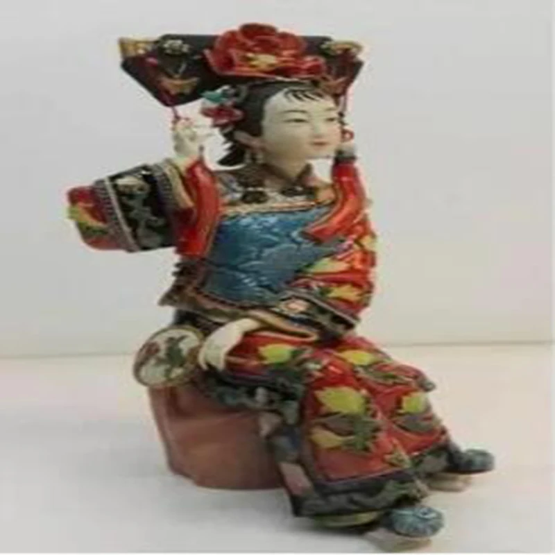 Woman fragrance classic beauty Shiwan porcelain doll Chinese style home Ladies lady Sculpture Beauty Women statue Home decorati