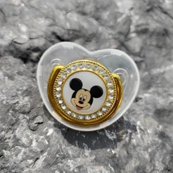 Mor mavi şeffaf Bling Mickey Mouse bebek bebek emme meme çocuklar için özel hemşire çocuk çiğnemek sahte kukla bebek şeyler