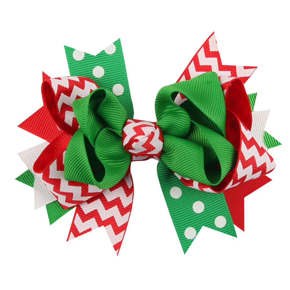 

6Pcs Butterfly Knot Hair Clips Colorful Styles for Christmas Costume Party Use Christmas Hair Clips Hairclip