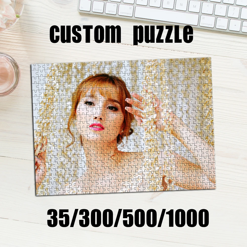 35/300/500/1000pcs Personalized Custom Photo Puzzle portrait Customize DIY Toy Decoration Collectiable Gift Present Christmas