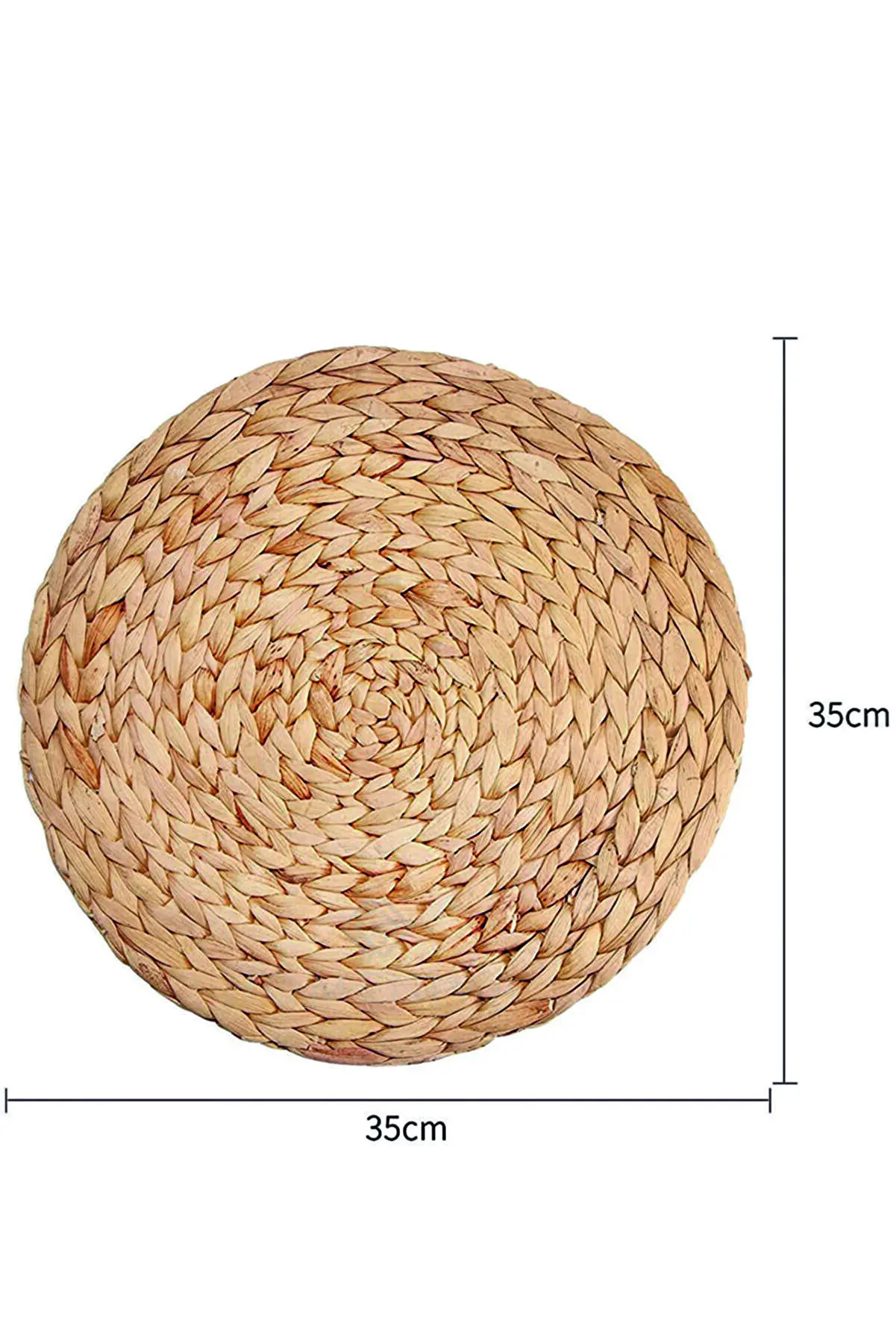 6 Place Placemats Wicker Base Round Bamboo Quality 37 Cm Large Tableware Set