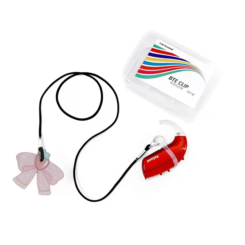Hearing Aid Rope Lanyard Cartoon Fashionable BTE Hearing Aid Clip Holder For Children Kids Elderly Anti Lost Single/Double Ear