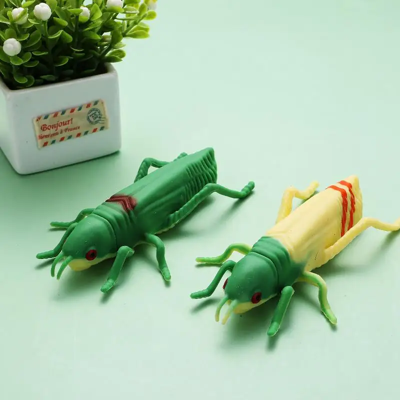2Pcs Student Children Grasshopper Silicone Shell Writing Signature Pen Random Creative Simulation Locust Ballpoint Pens