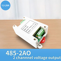 2/4 Channel Analog Output 0-10V 0-20MA AO Module RS485 Modbus RTU To Voltage Current 