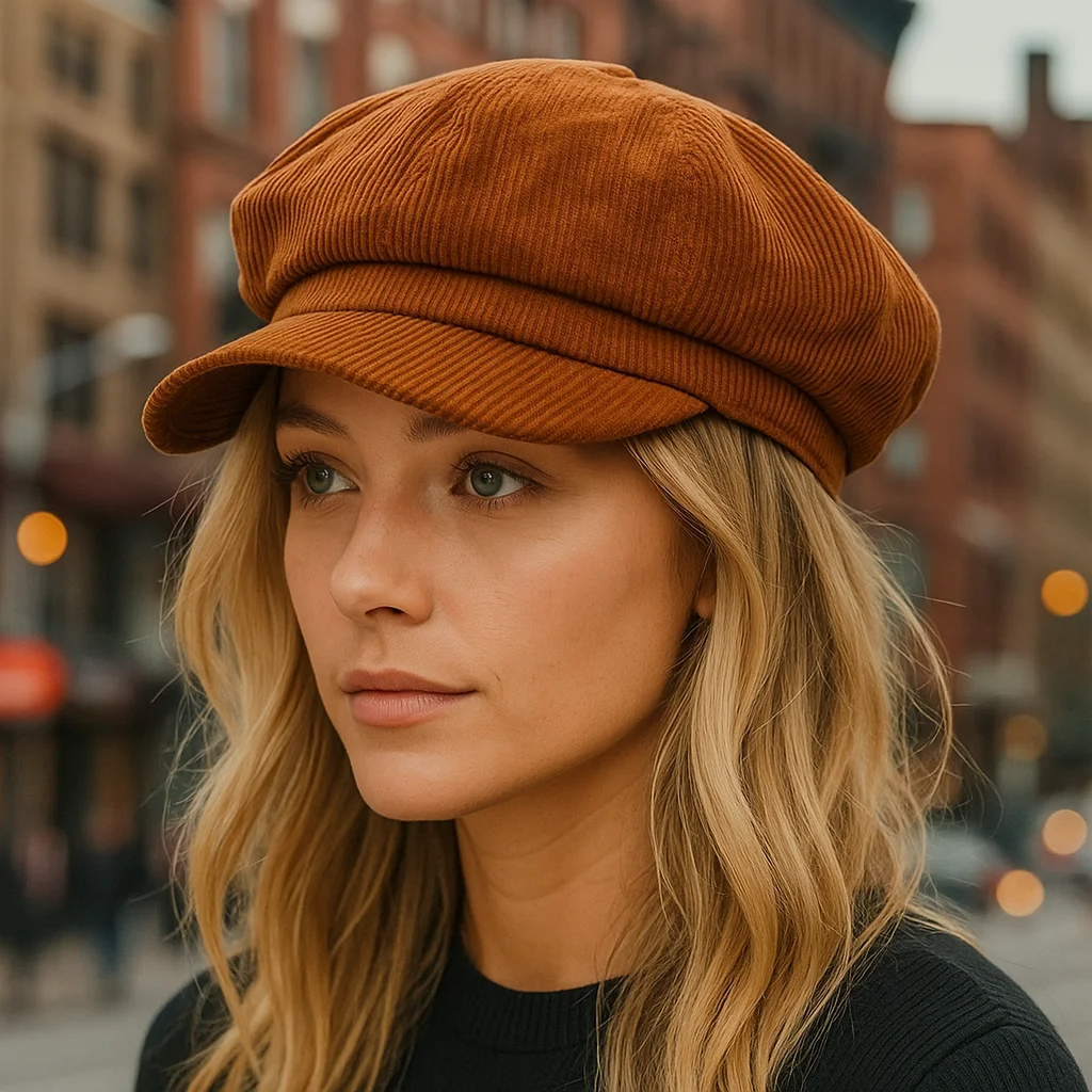 2PCS Newsboy Cap Beret Women Vintage Beret Painter Hat Winter Hats For Women Men Octagonal Caps Female Bone Solid Color Casual