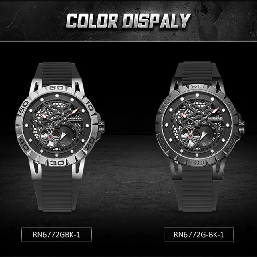 RUIMAS Watches Men Automatic Mechanical Watch Luxury Business Casual Wristwatch Waterproof Male Clock Reloj Hombre 6772