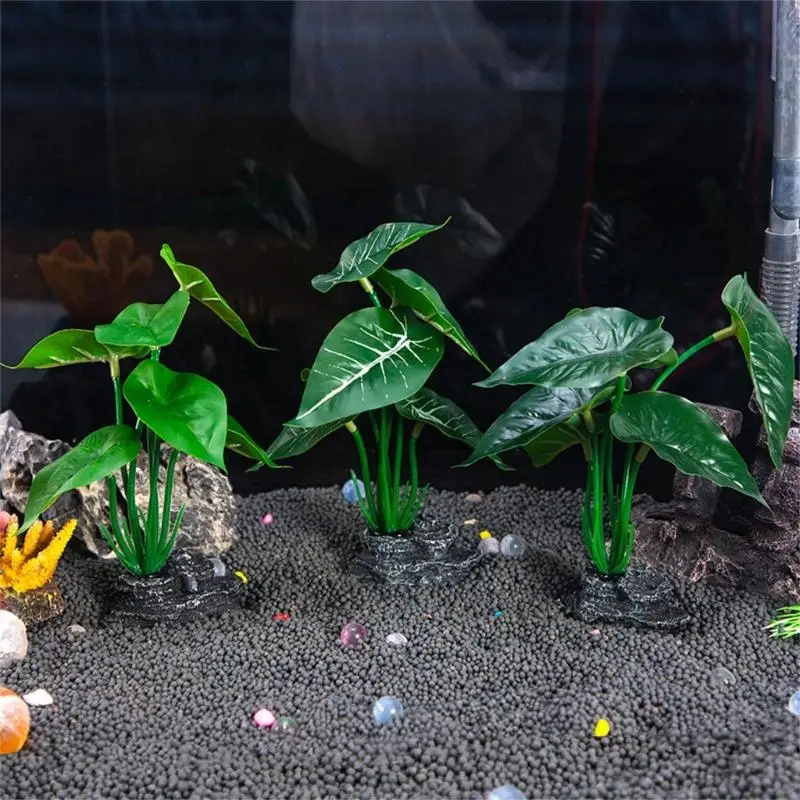 

Aquariums Decoration Realistic Resin Green Plant Eye Catching Simulation Water Plant for Various Fishtanks Landscapes Y5GB