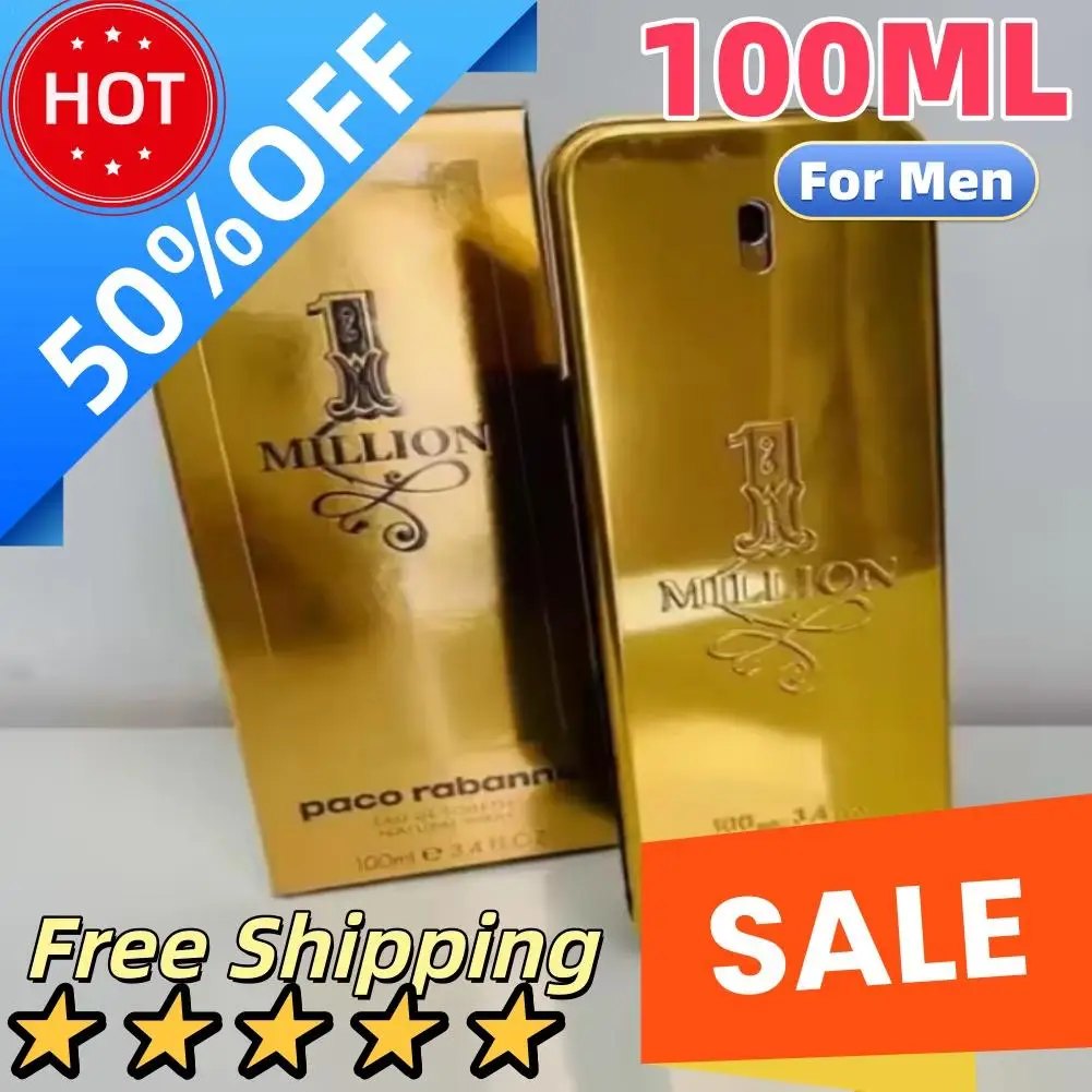 Marque + plus récent un million Eau De Hombre Parfum Spray pour hommes Eau De Toilette Spray en boîte Parfum De luxe pour hommes d'affaires 100ml
