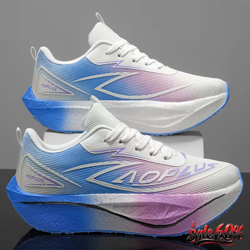 Zapatillas para correr para hombre, zapatillas deportivas con cojín de aire, zapatillas deportivas para maratón con placa de carbono, zapatillas deportivas transpirables y ligeras, zapatillas informales antideslizantes para mujer