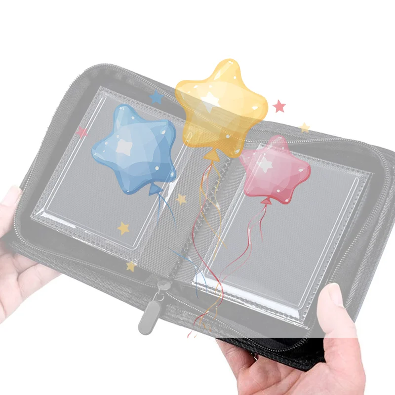 Waterproof PU Leather Side Load Zipper Card Binder 40 Slots Album For 3x4 TCG Game Sport Cards Storage Bag