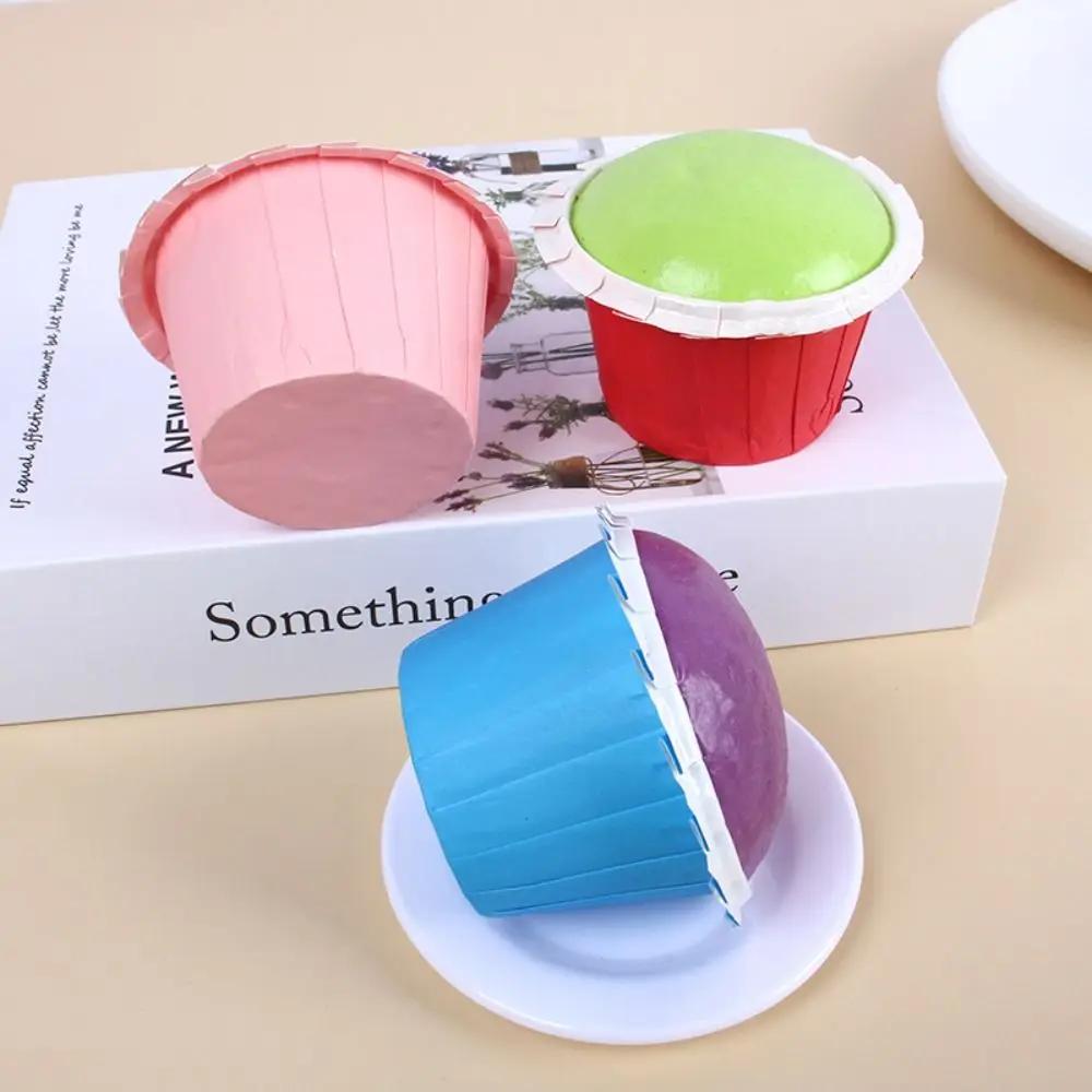 Creative Soft Cake Fidget Toys Stretch Squeezing PU Bread Slow Rebound Toy Round Elastic Cupcake Squeeze Sensory Toys Adult