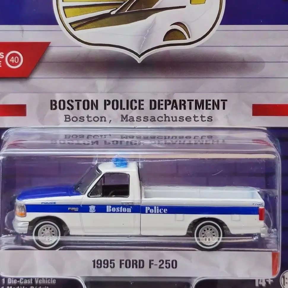 1:64 1995 Ford F-250- Boston Policía, Massachusetts Modelo de coche avanzado coleccionable