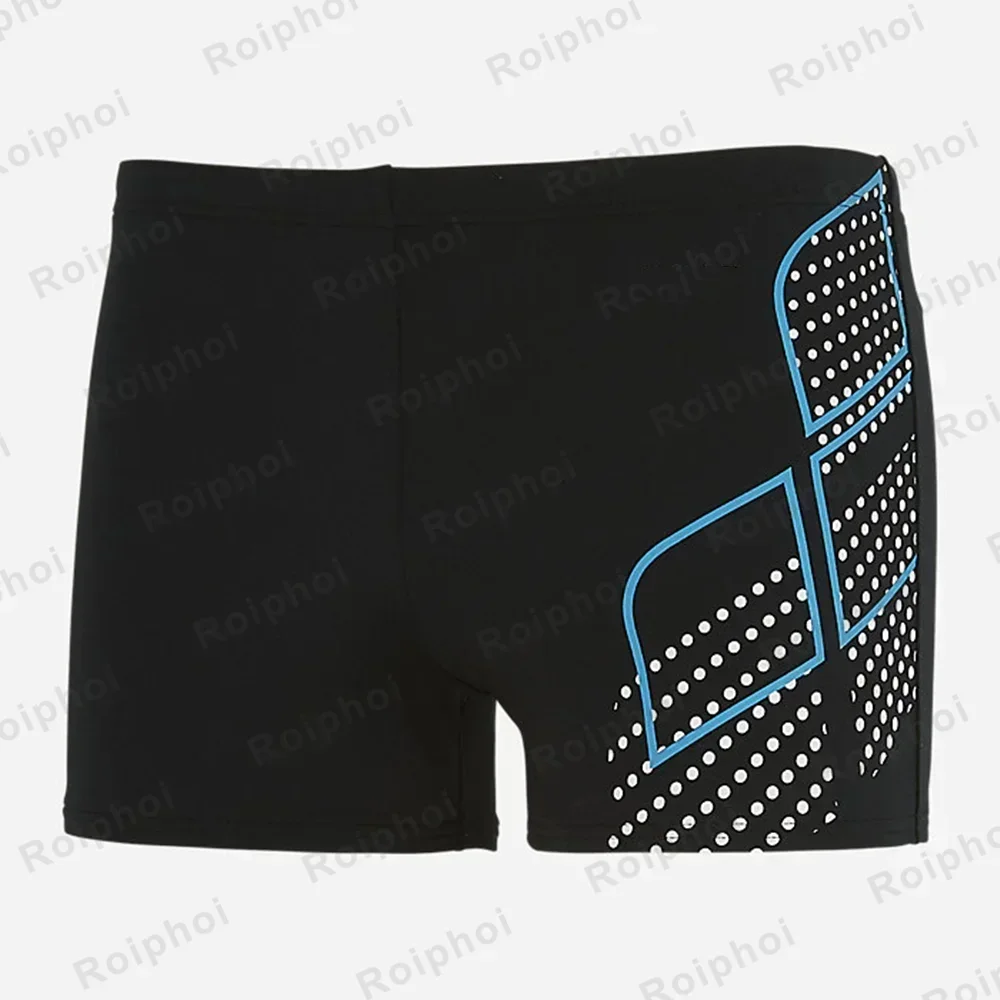 

2025 Mens Square Leg Athletic Swim Jammers Durable Training Splice Team Swimsuit Men Swimming Trunks Neon Size Xs-2xl