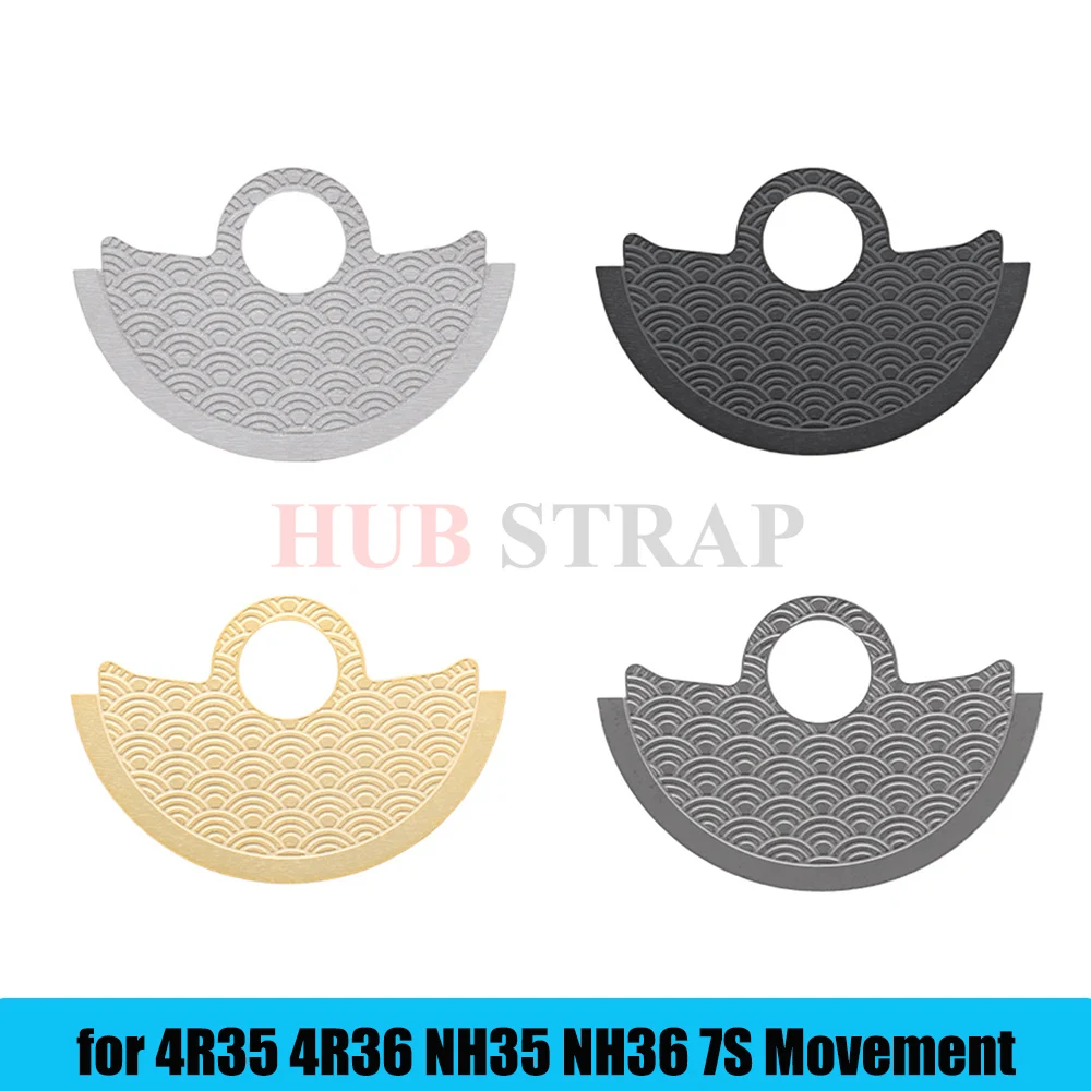 NH35 NH36 Wavy Pattern Automatic Hammer Rotor Metal Patch for 4R35 4R36 NH35 NH36 7S Movement SKX007 Watch Repair Guard Parts