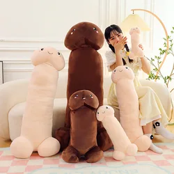 Jouet en peluche de simulation de pénis de tour, peluche de bite de garçon, oreiller en peluche de la vie réelle, cadeaux intéressants sexy pour la petite amie, HDPPillow