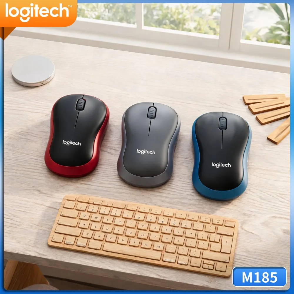 Logitech M185 On‑The‑Go Wireless Mouse, Slim Compact Build, 2.4G Stable Transmission, Perfect For Commuting And Business Travel