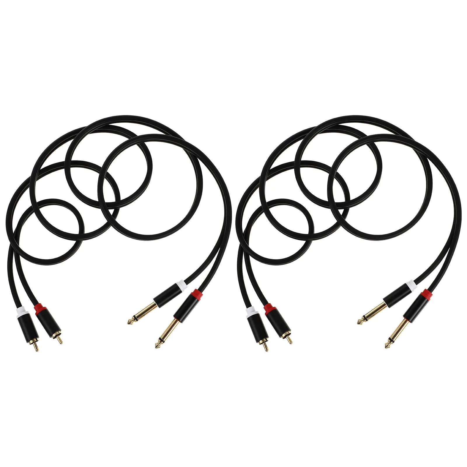 

2 Pcs Audio Cable Speakers Multipurpose Pvc Stereo Mixer Recorder Wire Durable Anti Interference Aluminum Shell