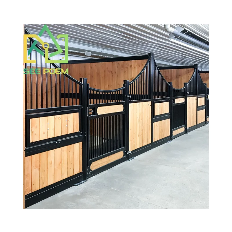 

Good Quality Horse Stable House for Horse Stable Stall Design and Construction Galvanized Bamboo Panel