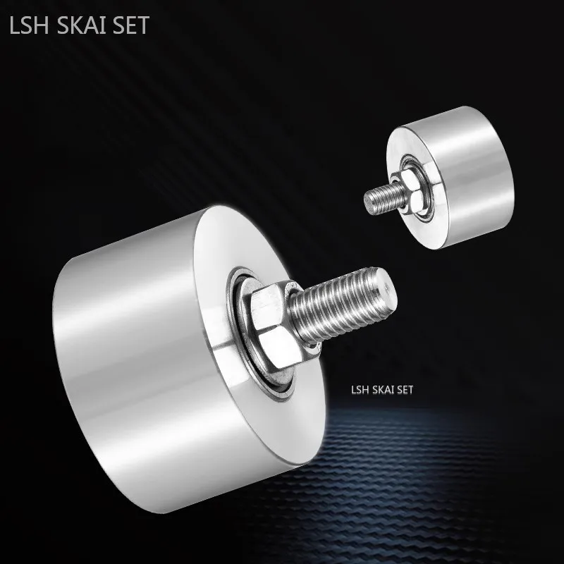 1pc Stainless Steel Flat Pulley Silent Bearing Sliding Door Roller Heavy-duty Solid Steel Wheel Sliding Track Wheel Hardware - view 3
