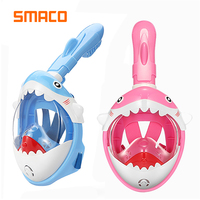 SMACO Underwater Scuba Anti Fog Full Face Diving Mask Snorkeling Respiratory Masks Waterproof Swimming Equipment for Adult Kids