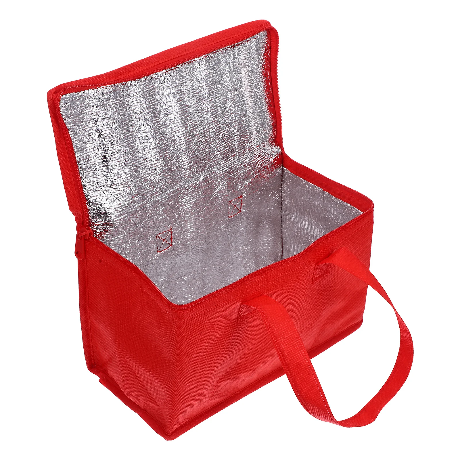 

Insulated Food Storage Bag Aluminum Foil Heat Preservation Cooler Large Size Red Portable Lunch Tote S which Fruit Snack