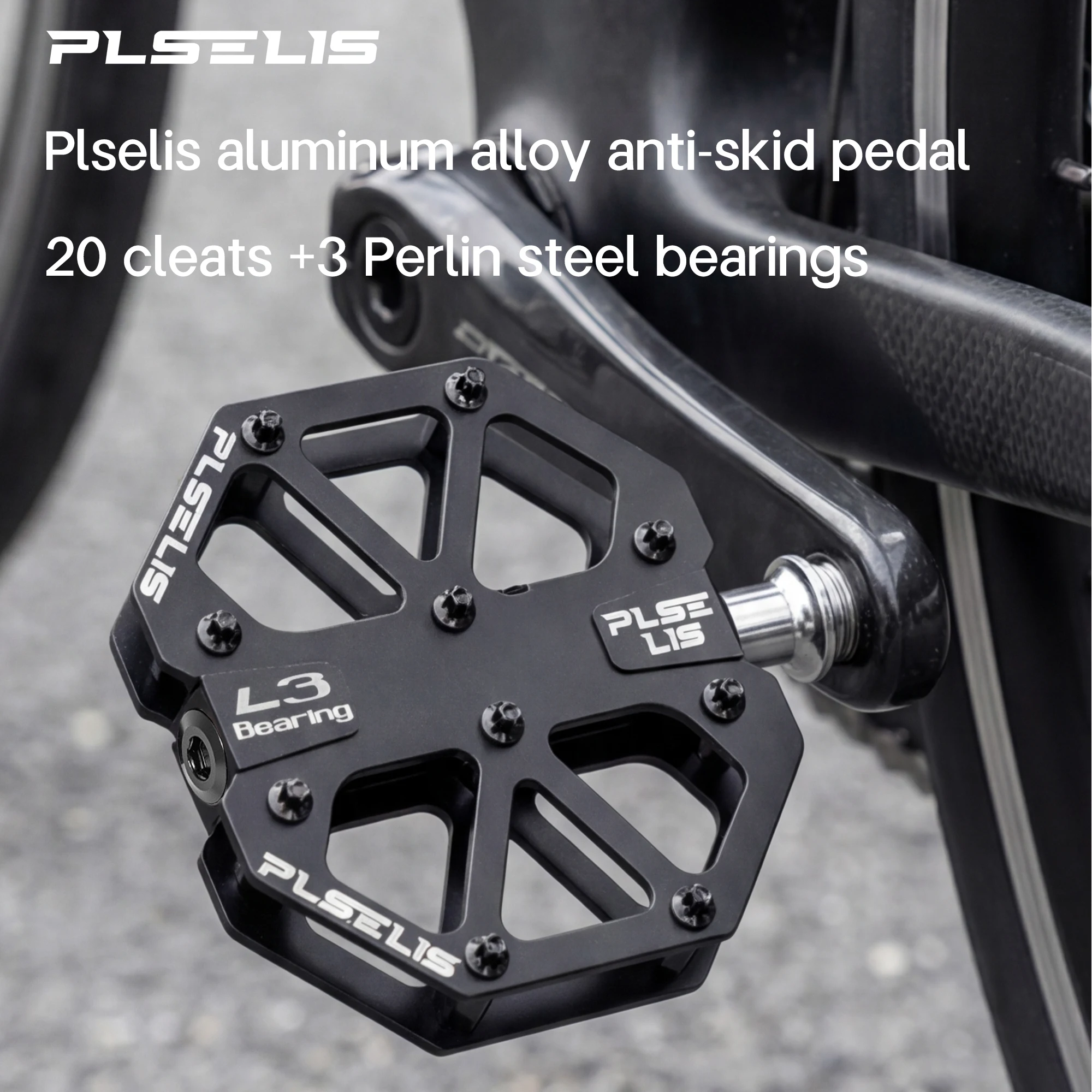 

Высокопроизводительная педаль для шоссейного велосипеда Plselis, алюминиевый сплав, хромированная молибденовая сталь, легкая профессиональная противоскользящая педаль