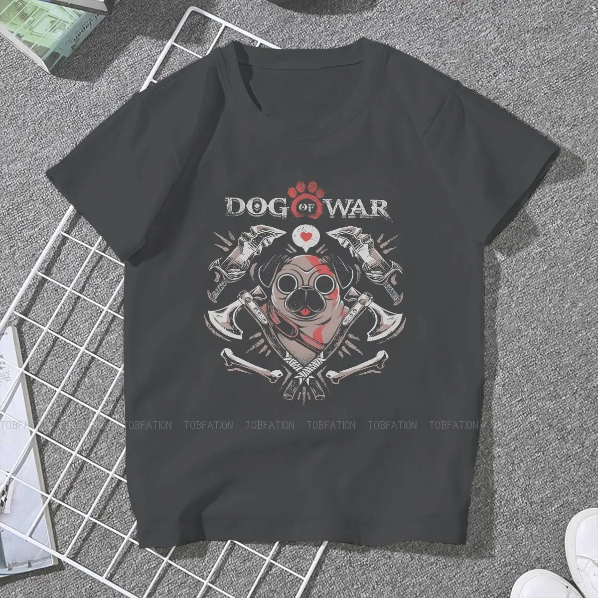 Dog of War Women's TShirt Cat Arts Retro Girls Graphic Tops Cotton Female T Shirt 5XL Funny Hipster Gift