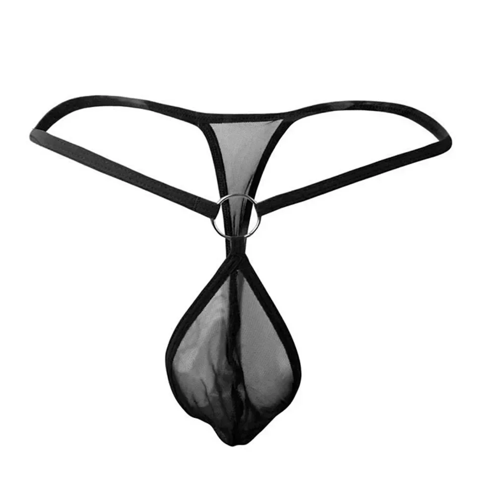 Sexy Transparent Men's Sheer Thong Bikini G-string Mesh Briefs Japanese Erotic Lingerie Gay Underwear