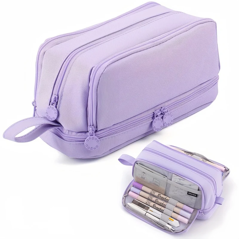 Large Capacity Pencil Case - Durable, Versatile Tabletop Storage Box for Boys and Girls, Portable Study and Work Stationery Box