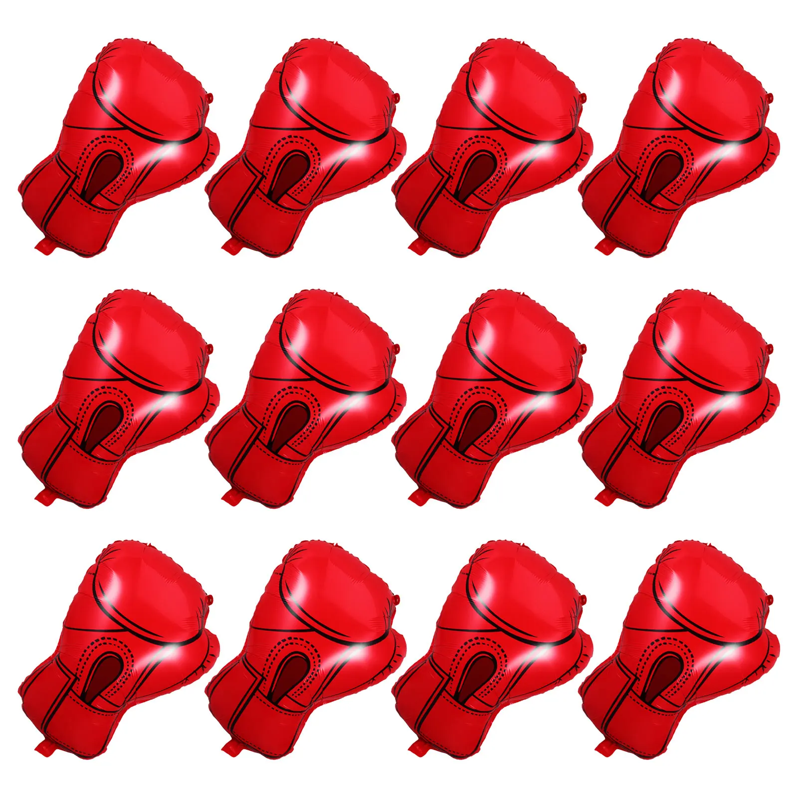 

12pcs Boxing Gloves Balloon Blow Up And Kickboxing Decor Balloons Birthday Wrestling Foil Supplies Boxing Glove Balloon For Kids