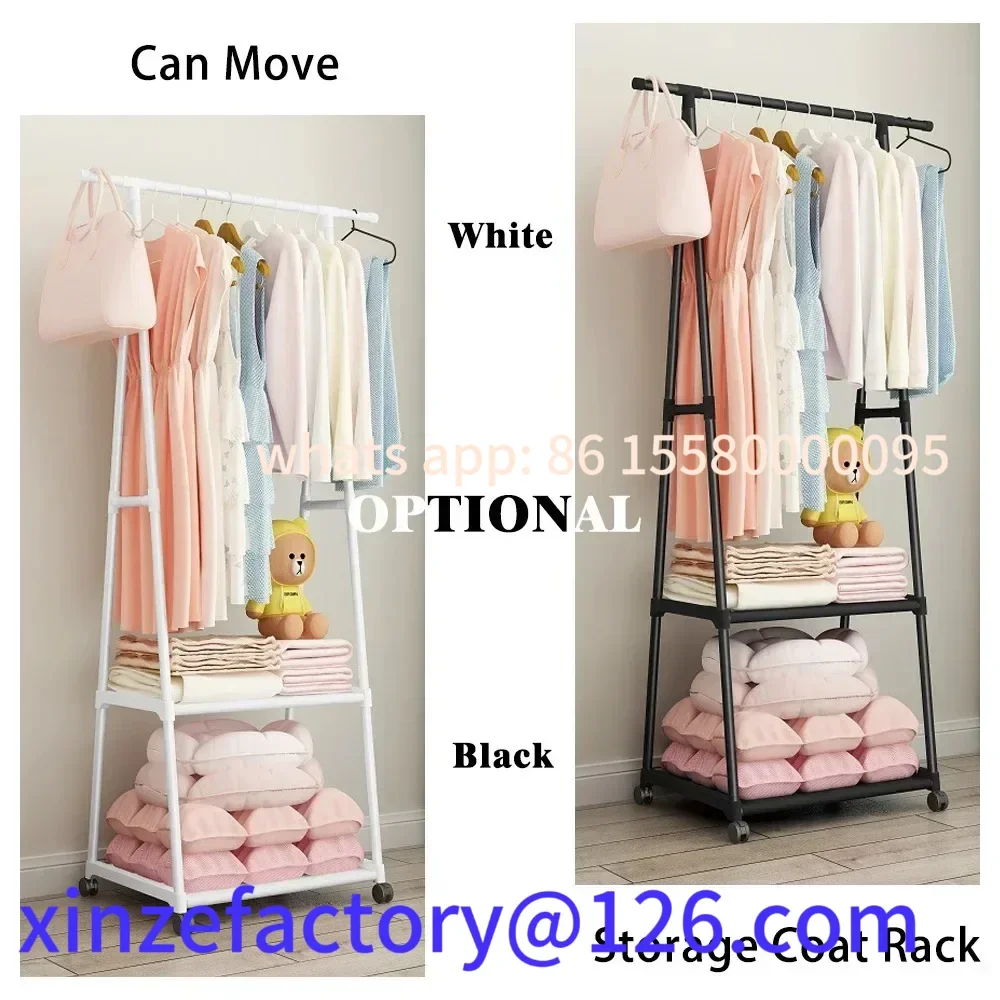 Perchero personalizable, perchero móvil triangular para ropa, soporte de suelo