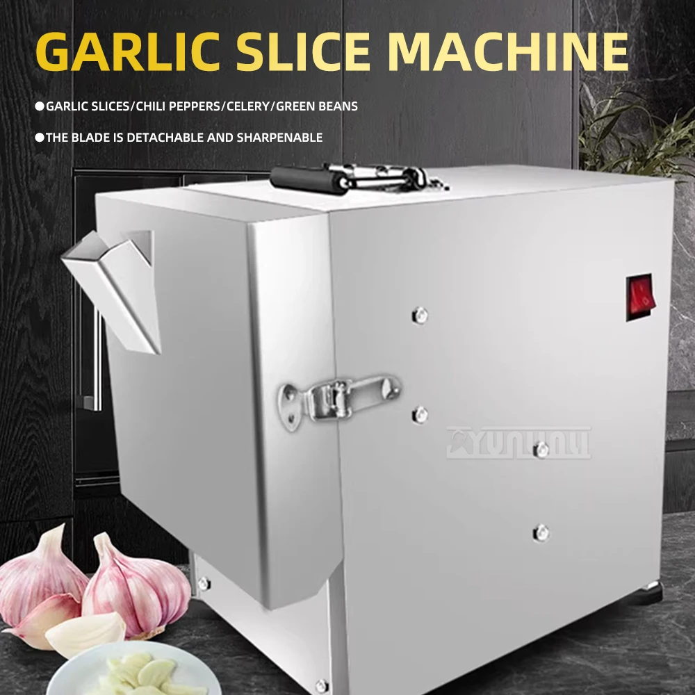 Automatic Garlic Slicer Thickness Adjustable 2-5mm Kitchen Gadget for Easy Food Slicing
