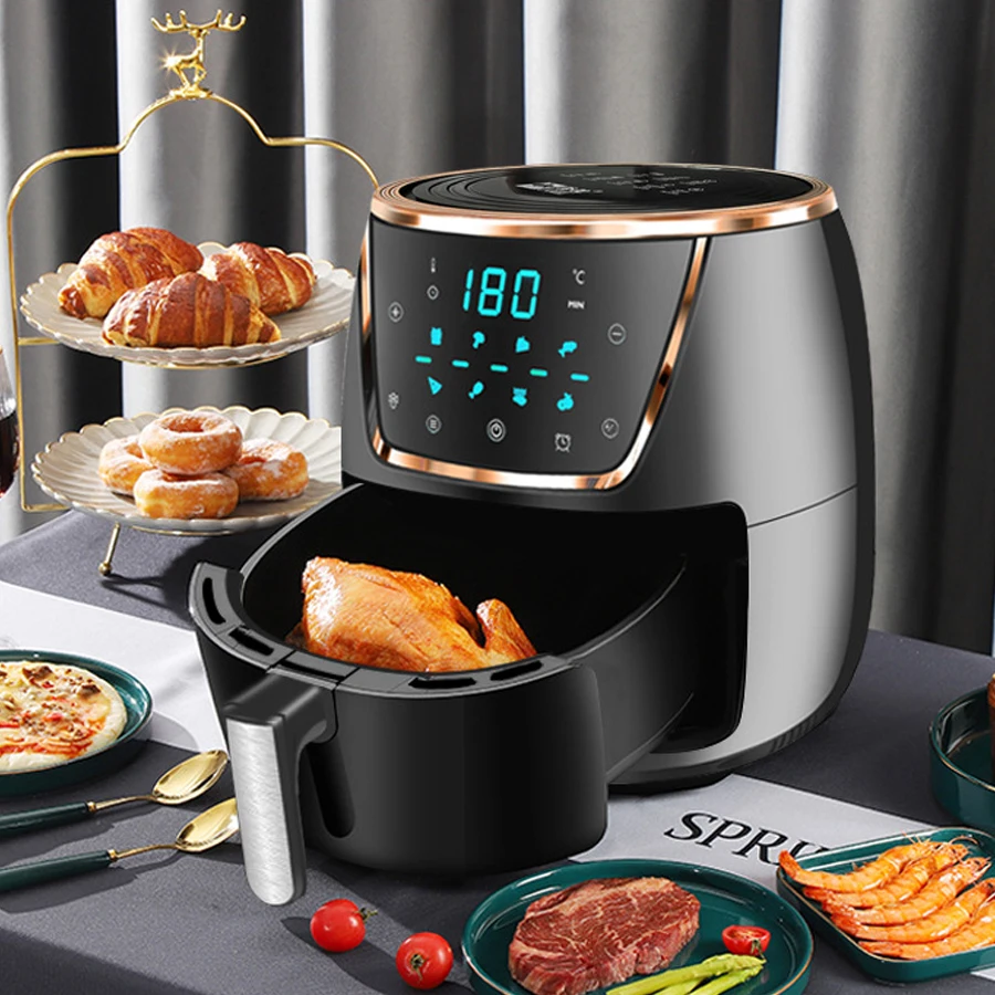 1500W 220V 7.2L oil-free air fryer hot 80 to 200 °C temperature and timer Control Hot Air Circulation Cooker