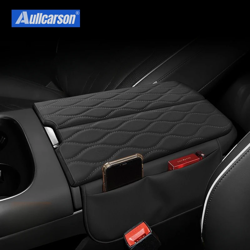 

For Voyah Free Car Arm Rest Cushion PU Leather Breathable Center Console Box Cover Anti Scratch Armrest Box Protector Cover
